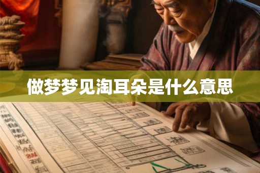 做梦梦见淘耳朵是什么意思