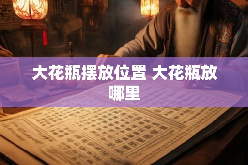 大花瓶摆放位置 大花瓶放哪里