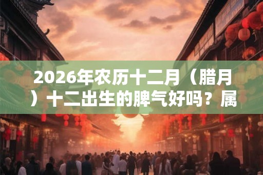 2026年农历十二月（腊月）十二出生的脾气好吗？属于什么星座？
