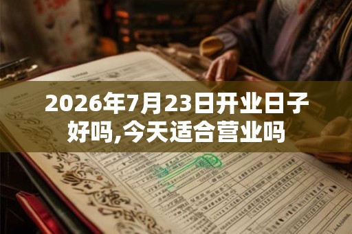 2026年7月23日开业日子好吗,今天适合营业吗