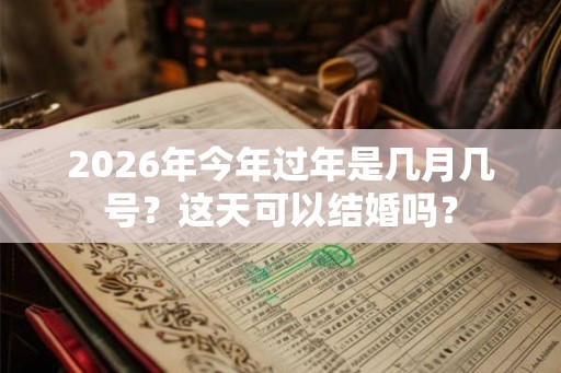 2026年今年过年是几月几号?这天可以结婚吗? 2026年今年过年是几月几号?这天可以结婚吗?