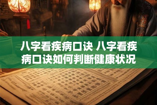 八字看疾病口诀 八字看疾病口诀如何判断健康状况