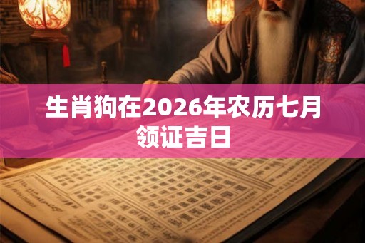 生肖狗在2026年农历七月领证吉日