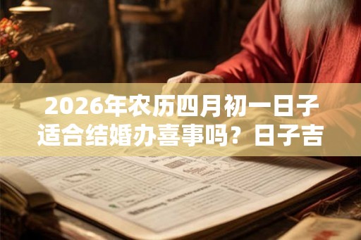 2026年农历四月初一日子适合结婚办喜事吗？日子吉利吗？
