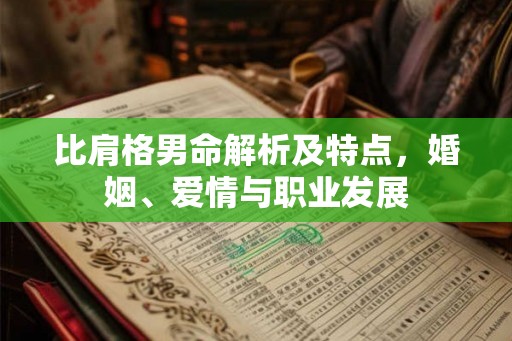比肩格男命解析及特点，婚姻、爱情与职业发展