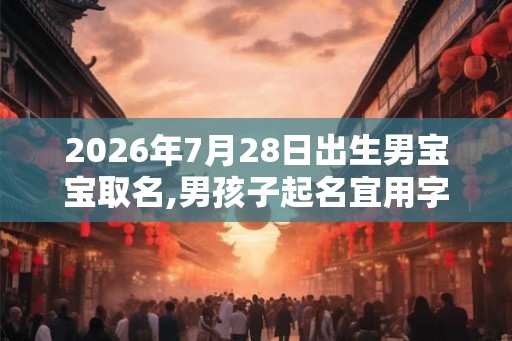 2026年7月28日出生男宝宝取名,男孩子起名宜用字