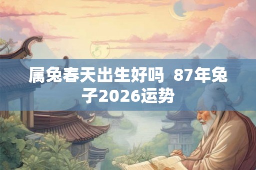 属兔春天出生好吗  87年兔子2026运势