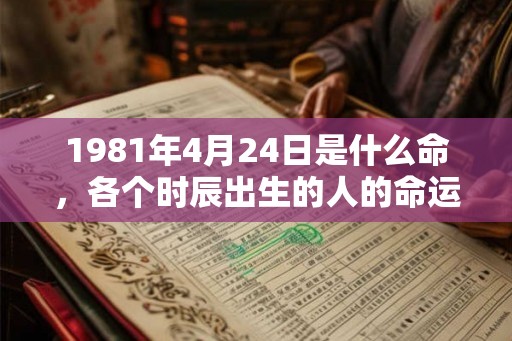 1981年4月24日是什么命，各个时辰出生的人的命运
