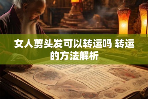 女人剪头发可以转运吗 转运的方法解析