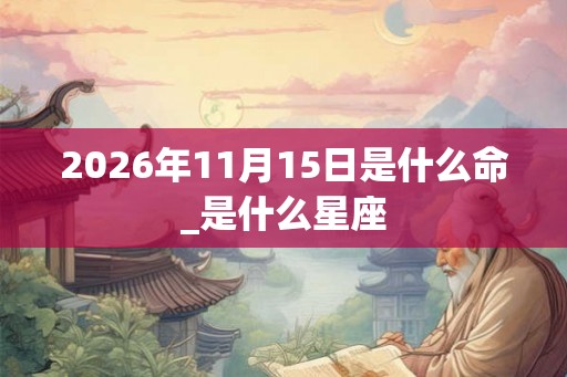 2026年11月15日是什么命_是什么星座