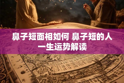 鼻子短面相如何 鼻子短的人一生运势解读