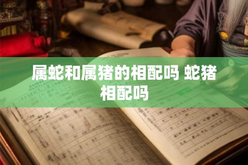属蛇和属猪的相配吗 蛇猪相配吗