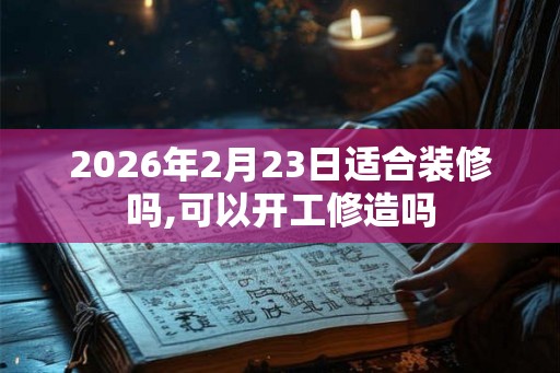 2026年2月23日适合装修吗,可以开工修造吗