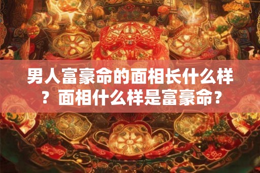 男人富豪命的面相长什么样？面相什么样是富豪命？