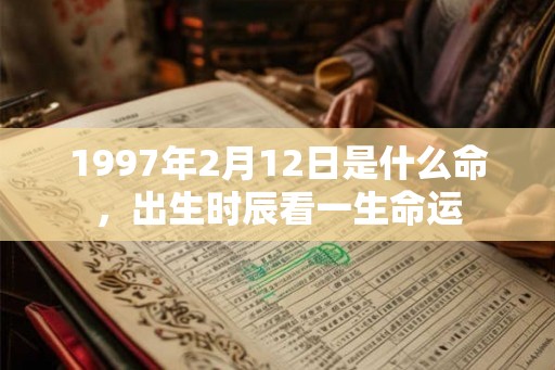 1997年2月12日是什么命，出生时辰看一生命运
