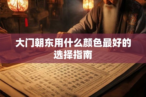 大门朝东用什么颜色最好的选择指南