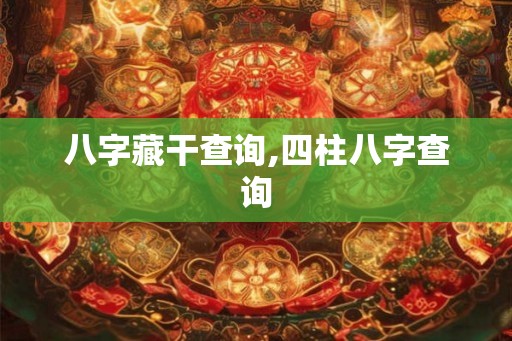 八字藏干查询,四柱八字查询