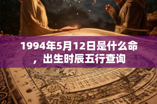 1994年5月12日是什么命,出生时辰五行查询 1994年5月12日是什么命,出生时辰五行查询