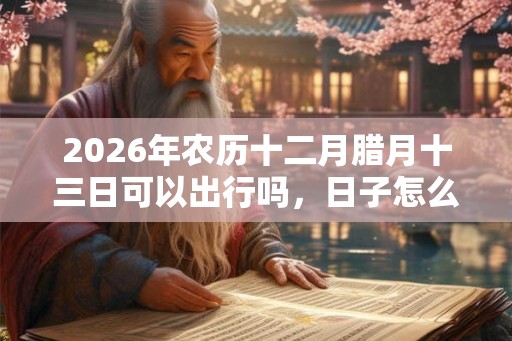 2026年农历十二月腊月十三日可以出行吗，日子怎么样？