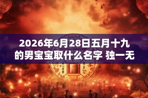 2026年6月28日五月十九的男宝宝取什么名字 独一无二