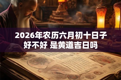 2026年农历六月初十日子好不好 是黄道吉日吗