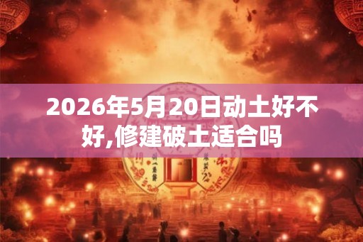 2026年5月20日动土好不好,修建破土适合吗 2026年5月20日动土好不好,修建破土适合吗