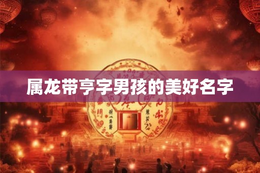 属龙带亨字男孩的美好名字