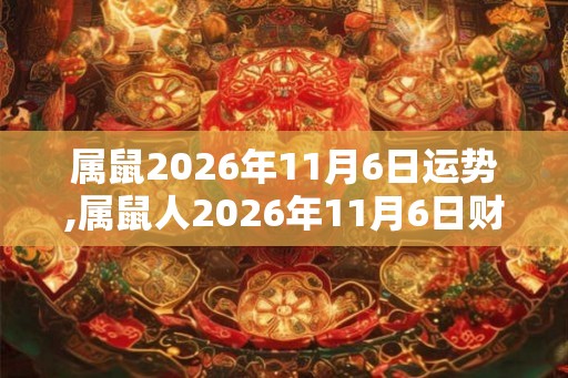 属鼠2026年11月6日运势,属鼠人2026年11月6日财运,生肖鼠2026年11月6日运势