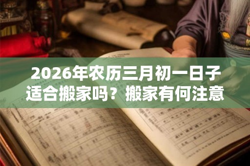 2026年农历三月初一日子适合搬家吗？搬家有何注意事项？