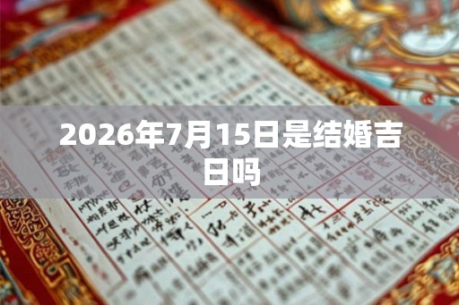 2026年7月15日是结婚吉日吗 2026年7月15日是结婚吉日吗