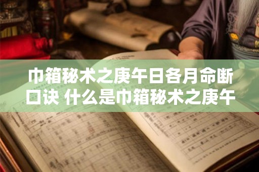 巾箱秘术之庚午日各月命断口诀 什么是巾箱秘术之庚午日各月命断口诀