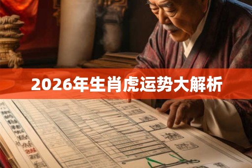 2026年生肖虎运势大解析