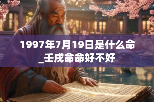 1997年7月19日是什么命_壬戌命命好不好 1997年7月19日是什么命_壬戌命命好不好