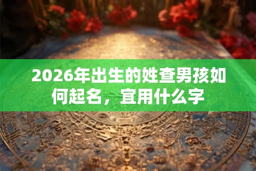 2026年出生的姓查男孩如何起名,宜用什么字 2026年出生的姓查男孩如何起名,宜用什么字
