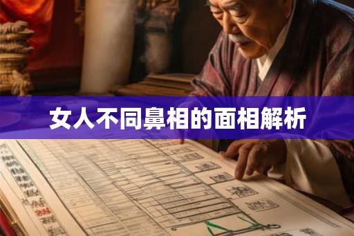 女人不同鼻相的面相解析