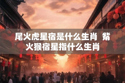 尾火虎星宿是什么生肖  觜火猴宿星指什么生肖