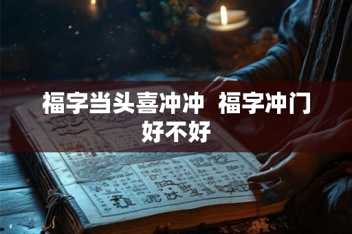 福字当头喜冲冲  福字冲门好不好