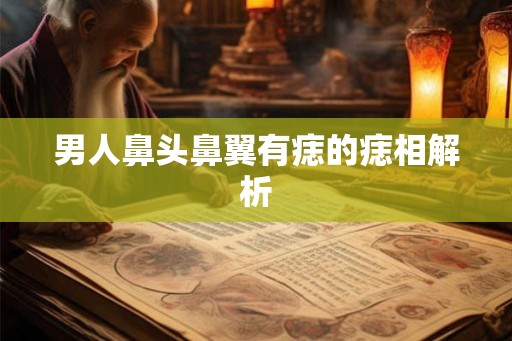 男人鼻头鼻翼有痣的痣相解析