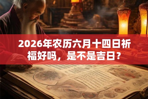 2026年农历六月十四日祈福好吗，是不是吉日？