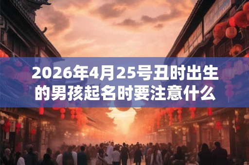 2026年4月25号丑时出生的男孩起名时要注意什么 2026年4月25号丑时出生的男孩起名时要注意什么