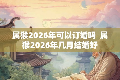 属猴2026年可以订婚吗  属猴2026年几月结婚好