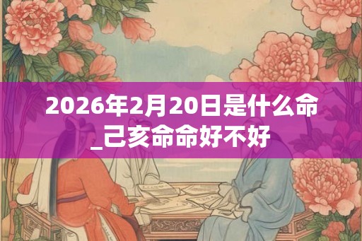 2026年2月20日是什么命_己亥命命好不好