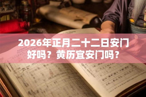 2026年正月二十二日安门好吗？黄历宜安门吗？
