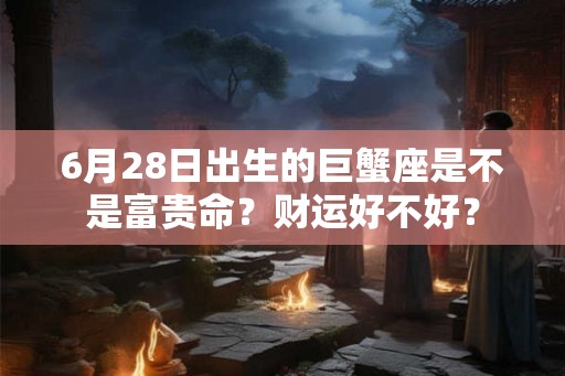 6月28日出生的巨蟹座是不是富贵命？财运好不好？