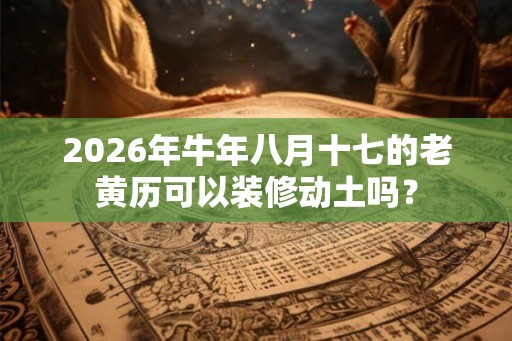 2026年牛年八月十七的老黄历可以装修动土吗? 2026年牛年八月十七的老黄历可以装修动土吗?