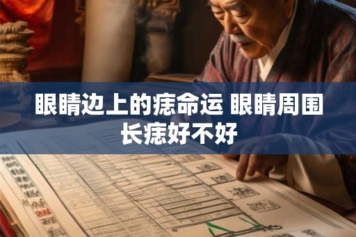 眼睛边上的痣命运 眼睛周围长痣好不好