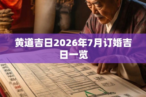 黄道吉日2026年7月订婚吉日一览