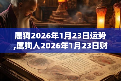属狗2026年1月23日运势,属狗人2026年1月23日财运,生肖狗2026年1月23日运势