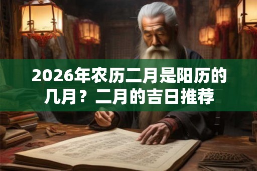 2026年农历二月是阳历的几月？二月的吉日推荐