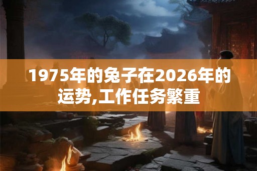 1975年的兔子在2026年的运势,工作任务繁重
